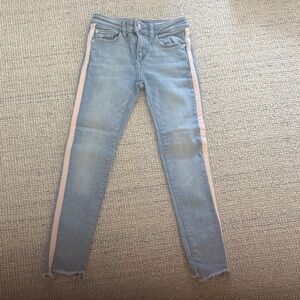 DL1961 Kids Skinny Jeans with Pink Stripe